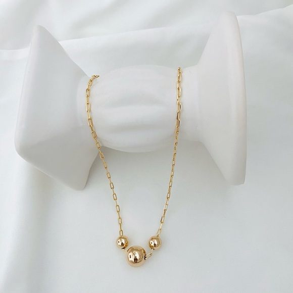 Three Ball Necklace - Picture 4 of 10